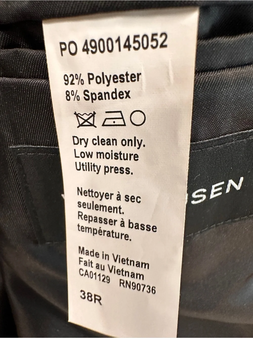 NWT Van Heusen Men's 38R Blazer Faux Suede Black Comfort Sport Coat Suit $200